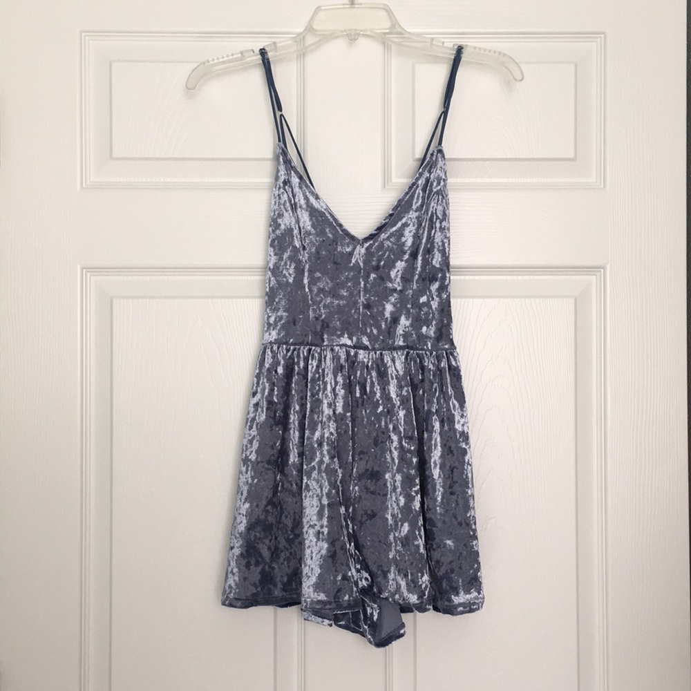 Summer velvet romper